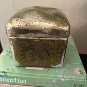 Glass silver and gold Decorative Box